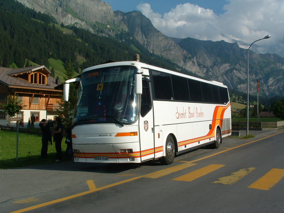 R562 KUA
1997 Bova Futura FHD12-340
Bova C49Ft
Scarlet Band Coaches, West Cornforth, County Durham, England.

Photographed in Boden, Adelboden, Switzerland on 10th July 2003.