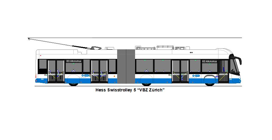 VBZ Z�rich - Nr. 203 - Hess Swisstrolley 5