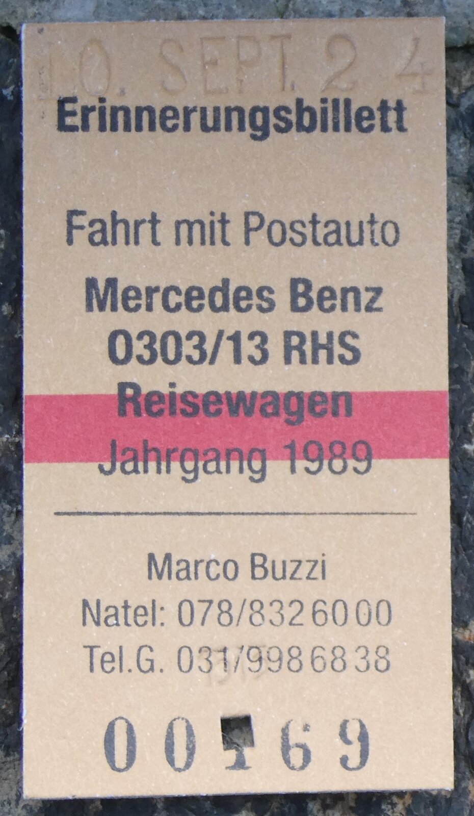 (266'930) - Buzzi-Erinnerungsbillet vom 10. September 2024 am 10. September 2024 beim Bahnhof G�schenen