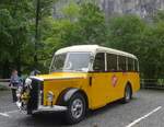 (228'229) - Blaser, Unterseen - BE 105'053 - Saurer/T�scher (ex Gessinger, Bad Ragaz) am 20. September 2021 in Tr�mmelbach, Tr�mmelbachf�lle