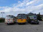 (268'739) - Aus der Schweiz: Ballestraz, Gr�ne - VS 11'615 - Saurer/Saurer (ex Girardet, Yverdon) + Schmid, Th�rishaus - BE 26'206 - Saurer/T�scher (ex P 24'244) + Lorenz, Lyssach - BE 2548 U -