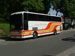 J200 EOS
1992 LAG EOS200
LAG C53F
The first LAG EOS200 for the Unite Kingdom, shown at Kortrijk Motor Show in 1992, on the Van Hool stand (just after Van Hool took over LAG).
Seen here on 15th May 2003 in Chartres, France, whilst operating a private tour.