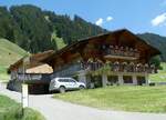 (252'622) - PostAuto-Haltestelle am 11. Juli 2023 in Turbach, Pf�ndli