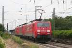 189 058 + 189 021 + 185 131 kamen am 25.6.09 als Lokzug durch Mllheim (Baden) und fuhren richtung Norden.