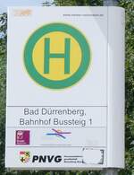 (264'568) - PNVG-Haltestellenschild - Bad D�rrenberg, Bahnhof - am 10.