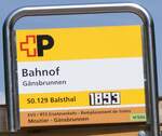(265'269) - +P/bls-Haltestellenschild - G�nsbrunnen, Bahnof - am 30.