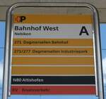 (286'277) - +P_Haltestellenschild - Nebikon, Bahnhof West - am 21.