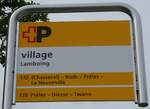 (286'472) - +P-Haltestellenschild - Lamboing, village - am 28. April 2026