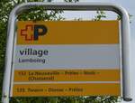 (286'473) - +P-Haltestellenschild - Lamboing, village - am 28. April 2026