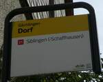 (255'375) - vb/sh-Haltestellenschild - G�chlingen, Dorf - am 17.