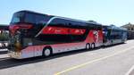 zwei Setra S 431 DT beim beim Bahnhof Grenchen S�d, im Einsatz als Bahnersatz zwischen Grenchen S�d und Solothurn Hauptbahnhof.
