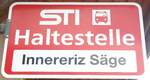 (133'855) - STI-Haltestellenschild - Eriz, Innereriz S�ge - am 28.