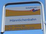 (200'498) - GrindelwaldBus-Haltestellenschild - Grindelwald, M�nnlichenbahn - am 1.