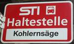 (136'753) - STI-Haltestellenschild - Heiligenschwendi, Kohlerns�ge - am 20.