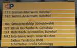 (276'748) - +P-Haltestellenschild - Meiringen, Postautostation - am 15.
