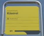 (153'719) - STI-Haltestellenschild - Schwendibach, K�serei - am 10.