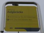 (171'926) - STI-Haltestellenschild - Steffisburg, Zulgbr�cke - am 20.