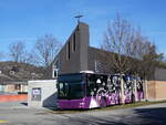 (259'140) - Kirchgemeinde, Steffisburg - MAN (ex STI Thun Nr. 123) am 5. Februar 2024 in Steffisburg, Kirche Glockental