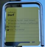 (282'928) - STI-Haltestellenschild - Steffisburg, Dorf - am 9.