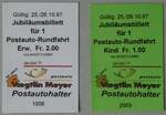 (252'754) - Postauto-Rundfahrt Jubil�umsbillette am 16.