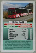 (256'060) - Quartett-Spielkarte mit Gelenkbus Chur am 9.
