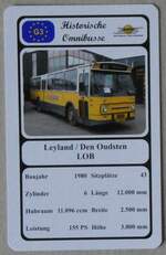 (272'621) - Quartett-Spielkarte mit Leyland / Den Oudsten LOB von 1980 am 3.
