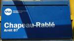 (134'974) - trn-Haltestellenschild - La Chaux-de-Fonds, Chapeau-Rabl� - am 11.