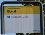(281'110) - vb/sh-Haltestellenschild - Schaffhausen, Ebnat - am 10.