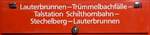 (155'669) - Routentafel - Lauterbrunnen-Tr�mmelbachf�lle-Talstation Schilthornbahn-Stechelberg-Lauterbrunnen - am 12.