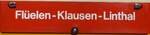 (155'672) - Routentafel - Fl�elen-Klausen-Linthal - am 12. Oktober 2014 in Willerzell, Rest. Sattelegg