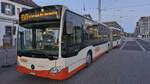Mercedes-Benz Citaro G C2, SO 155953, in Solothurn Hauptbahnhof, als Ersatzverkehr Solothurn-Luterbach-Deitingen, Busbetriebe Solothurn und Umgebung, Aufgenommen am 5. Juli 2026