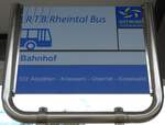 (153'898) - RTB-Haltestellenschild - Altst�tten, Bahnhof - am 16.