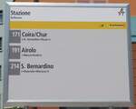 (208'034) - PostAuto-Haltestellenschild - Bellinzona, Stazione - am 21.