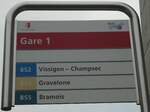 (137'784) - BUS S�dunois-Haltestellenschild - Sion, Gare - am 19.