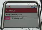 (137'786) - BUS-S�dunois-Haltestellenschild - Sion, Gare - am 19.