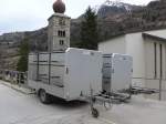 (159'615) - Zerzuben, Visp-Eyholz - Nr. 68/VS 258'973 - Car-Tech Gep�ckanh�nger am 2. April 2015 beim Bahnhof St. Niklaus
