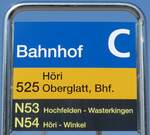 (169'309) - ZVV/Haltestellenschild - B�lach, Bahnhof - am 19.
