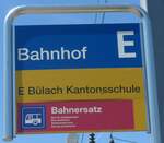 (218'742) - ZVV/PostAuto-Haltestellenschild - B�lach, Bahnhof - am 18. Juli 2020