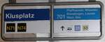 (260'129) - ZVV-Haltestellenschilder - Z�rich, Klusplatz - am 4.