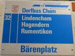 (205'245) - ZVB-Haltestellenschild - Cham, B�renplatz - am 18.