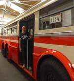 (198'848) - DPP Praha - Nr. 431 - Tatra Trolleybus (ex DPB Bratislava; ex DPMIJ Liberec; ex DPP Praha Nr. 431) am 20. Oktober 2018 in Praha, �PNV-Museum (Teilaufnahme)